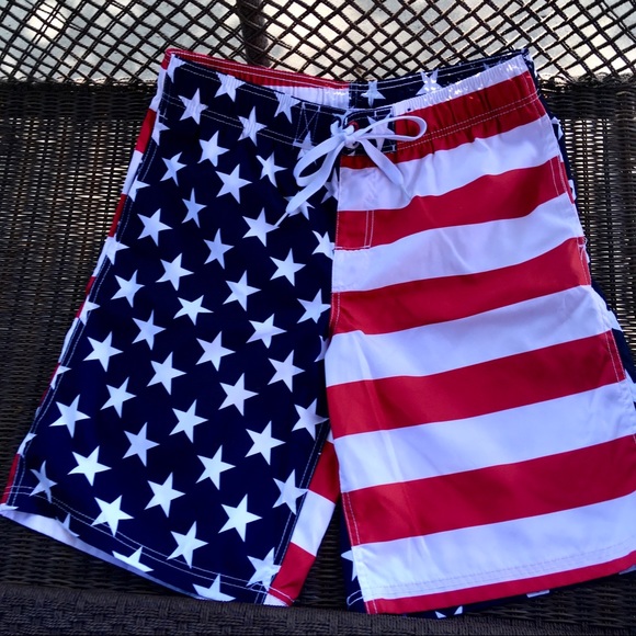 men's fourth of july swim trunks